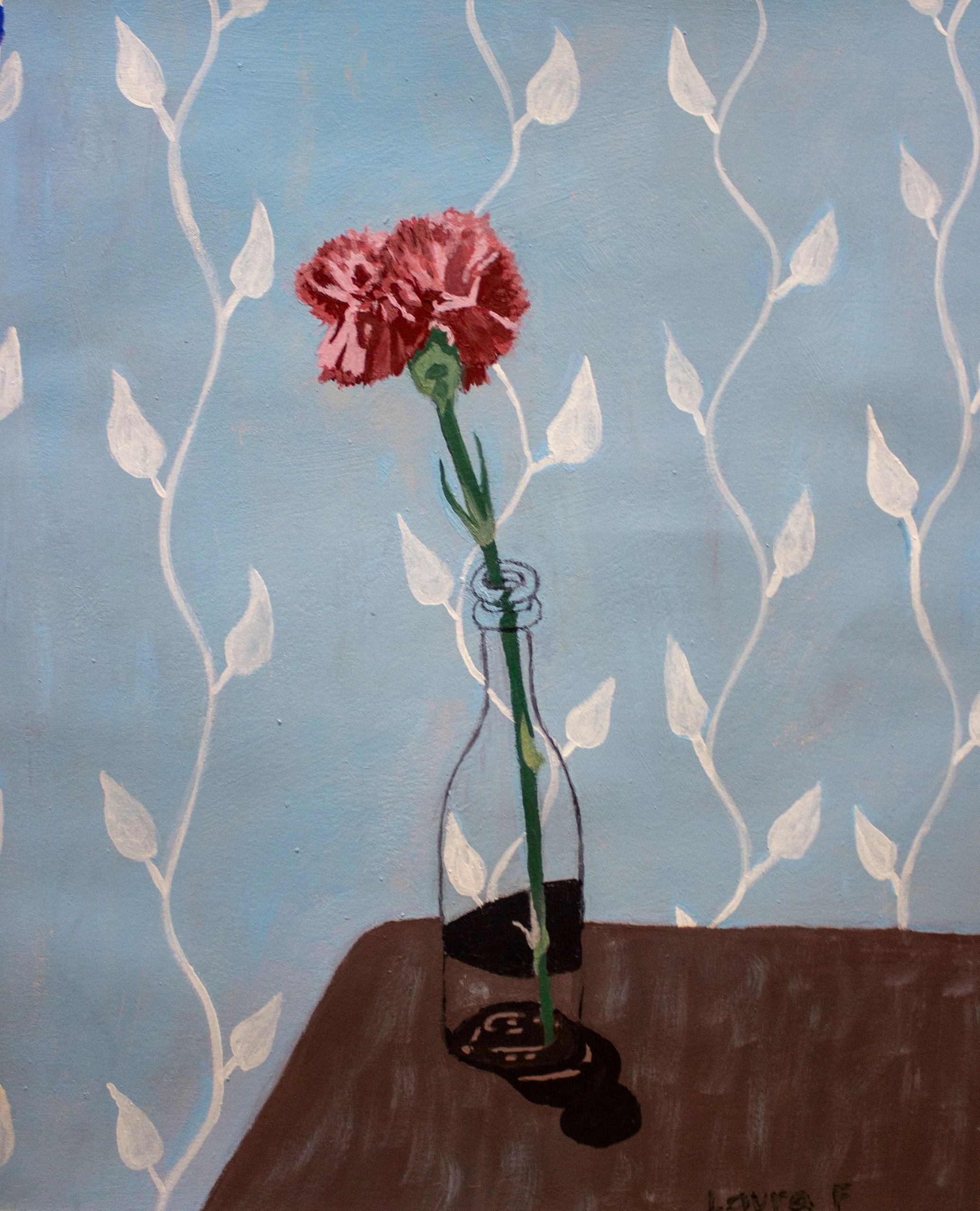 Abstract Carnation in a bottle.
