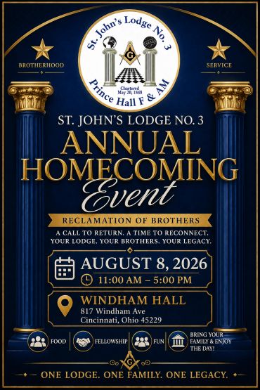 St. John's Lodge No. 3 Annual Homecoming Event – Reclamation of Brothers