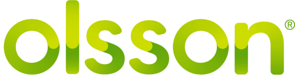 Green gradient text spelling 'olsson' with a registered trademark symbol.