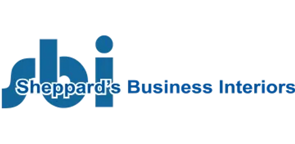 Logo for Sheppard's Business Interiors with stylized initials 'sbi'.