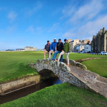 bridge on golf course in Scotland 