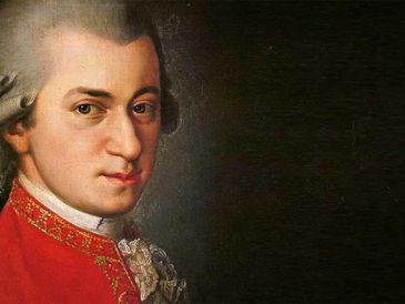Portrait of a man in 18th-century attire with a red coat.