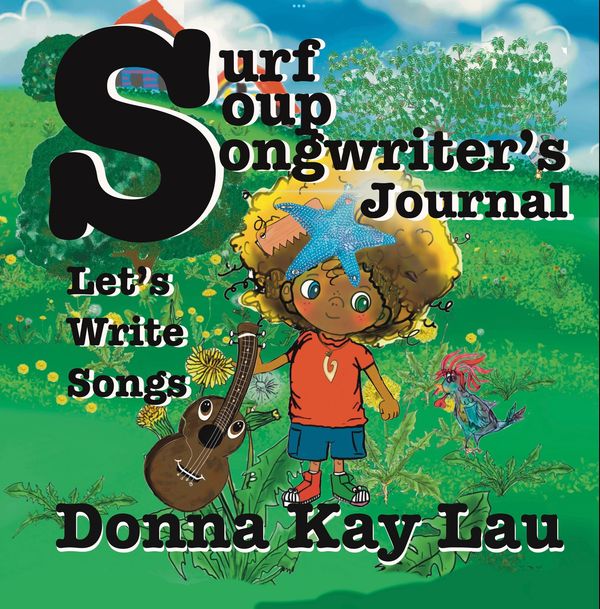 Songwriters journal Book cover with bright colors from Surf Soup® series by Donna Kay Lau