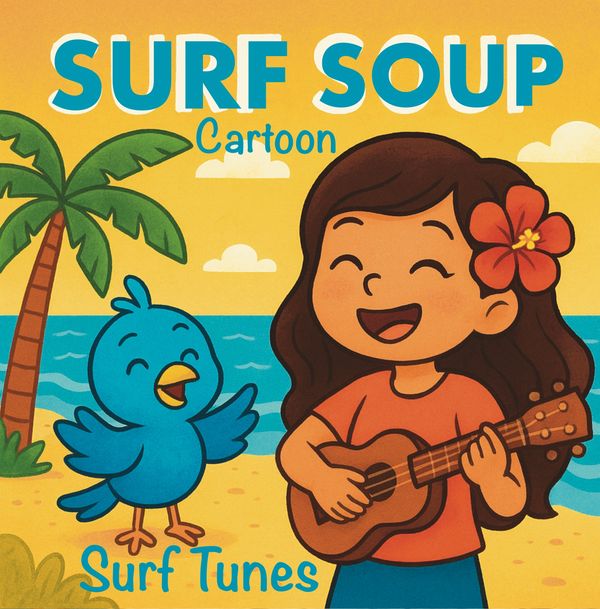 Surf Soup TV Cartoon surf Jones album cover by Donna Kay Lau