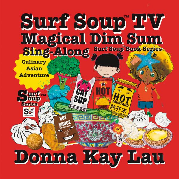 Surf Soup cartoon characters celebrating Chinese American family heritage 