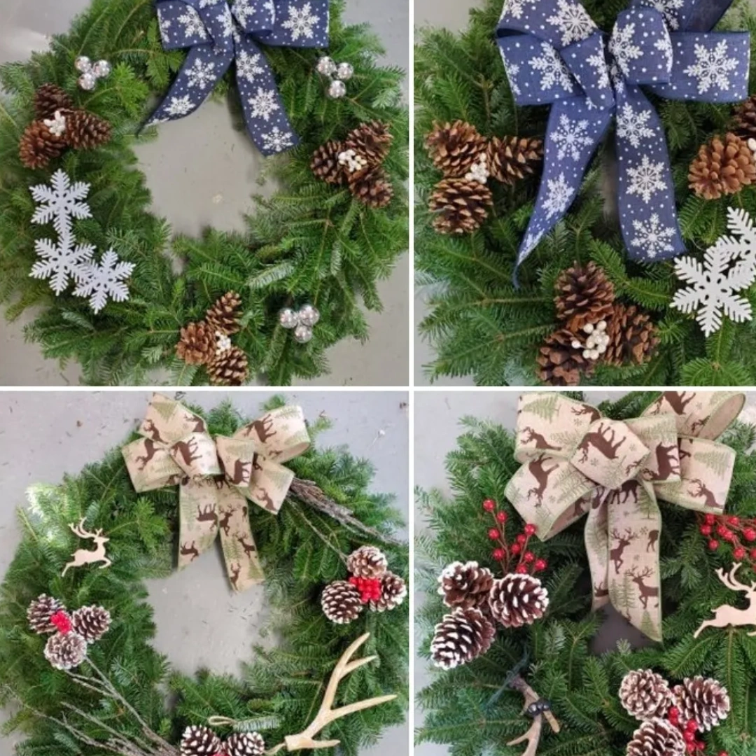 Decorated Christmas Wreaths