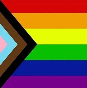 LGBTQIA2ZS+ flag  for body-positive HAES trans-safe space