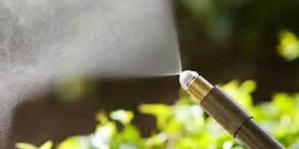 Insect spraying nozzle automatically making mist to kill insects and bugs