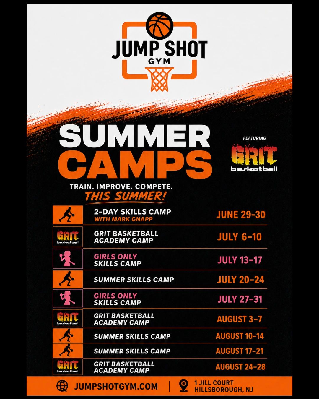 Summer Camp Schedule