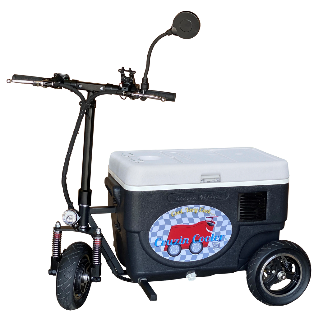 The Cruzin Cooler® Sport X-Li.  The Coolest 3-wheel electric vehicle with an ice cooler.
