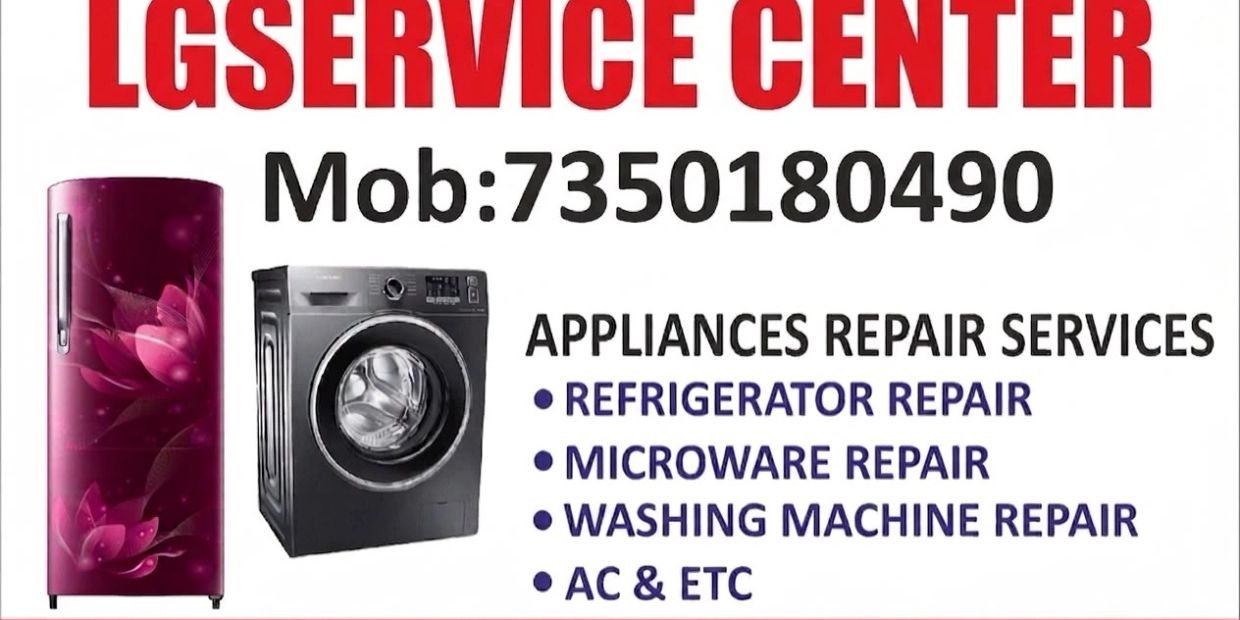 LG Service Center offering appliance repair services with mobile contact.