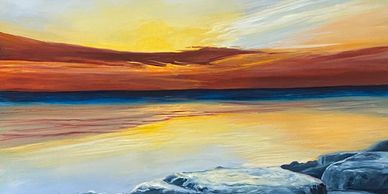Painting Landscape Sunsets