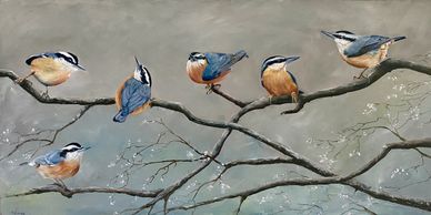 Birds Painting Oil