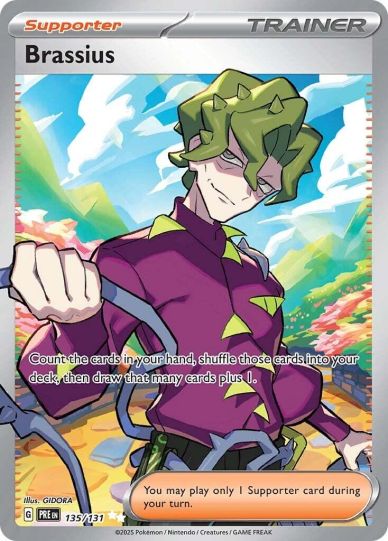 Brassius Trainer Supporter card from Pokémon TCG.