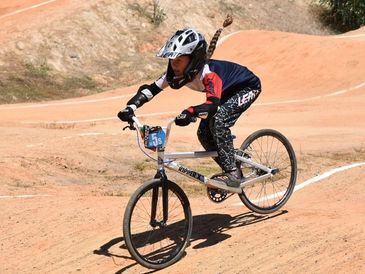 BMX bike racing after a gate start