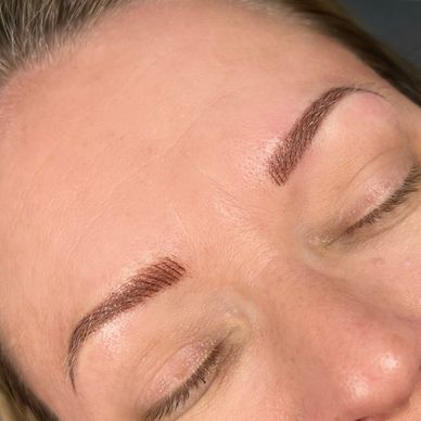 Nanobrows. Clean crisp nano strokes made with a tattoo machine