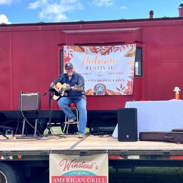 Musician performing at the Autumn Festival.