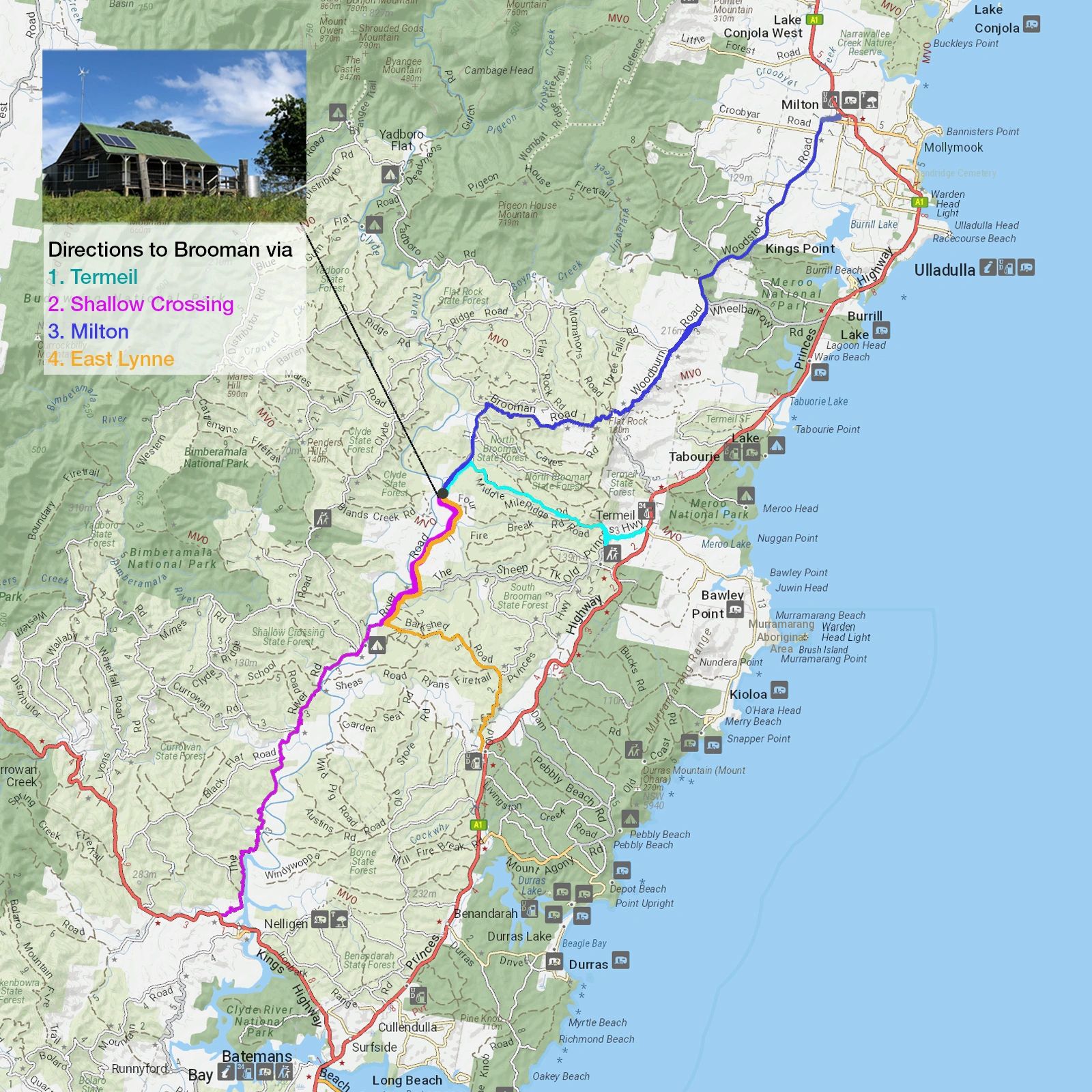 Map of Roads in region