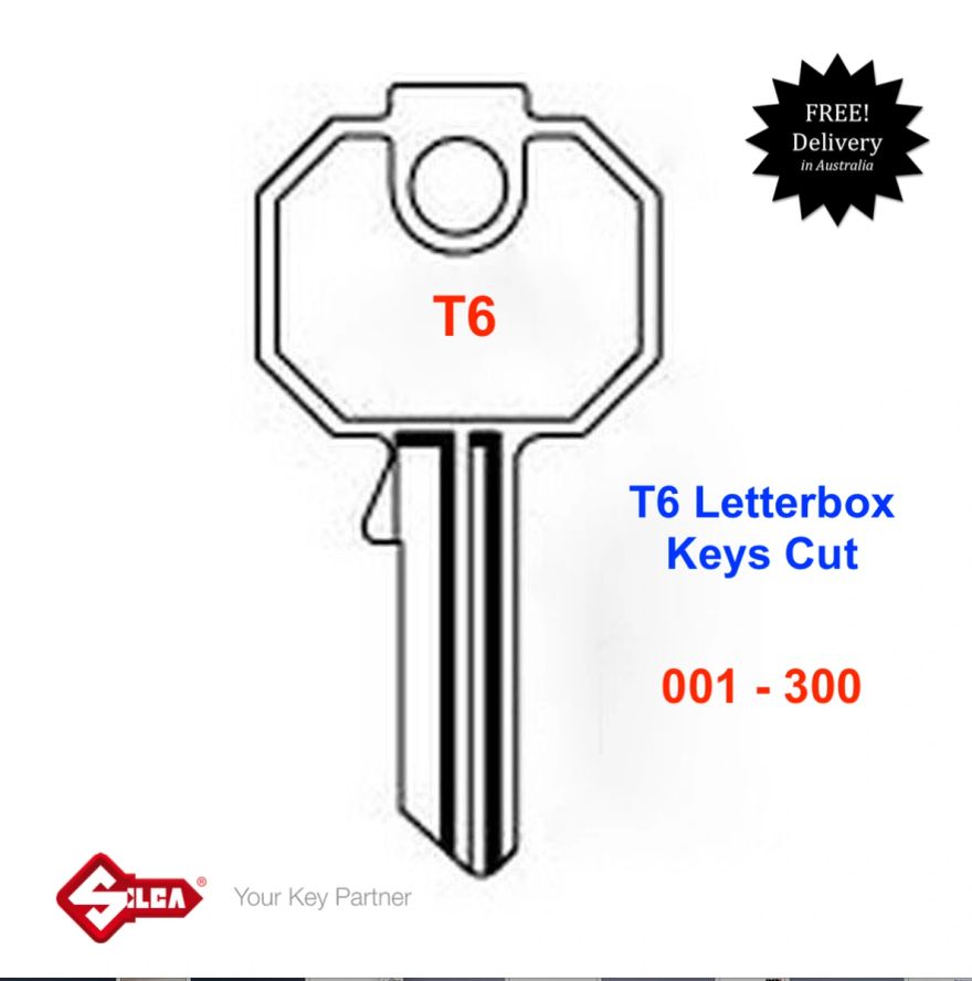 T6 Letterbox Keys