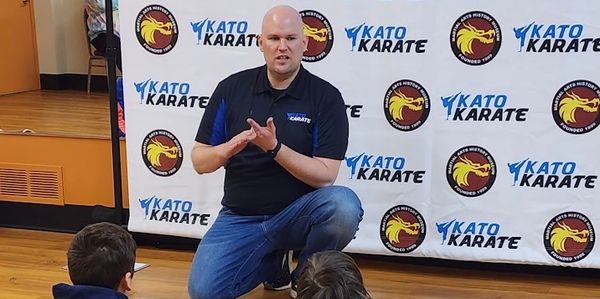 Karate Chop Bullying founder teaching confidence skills to students