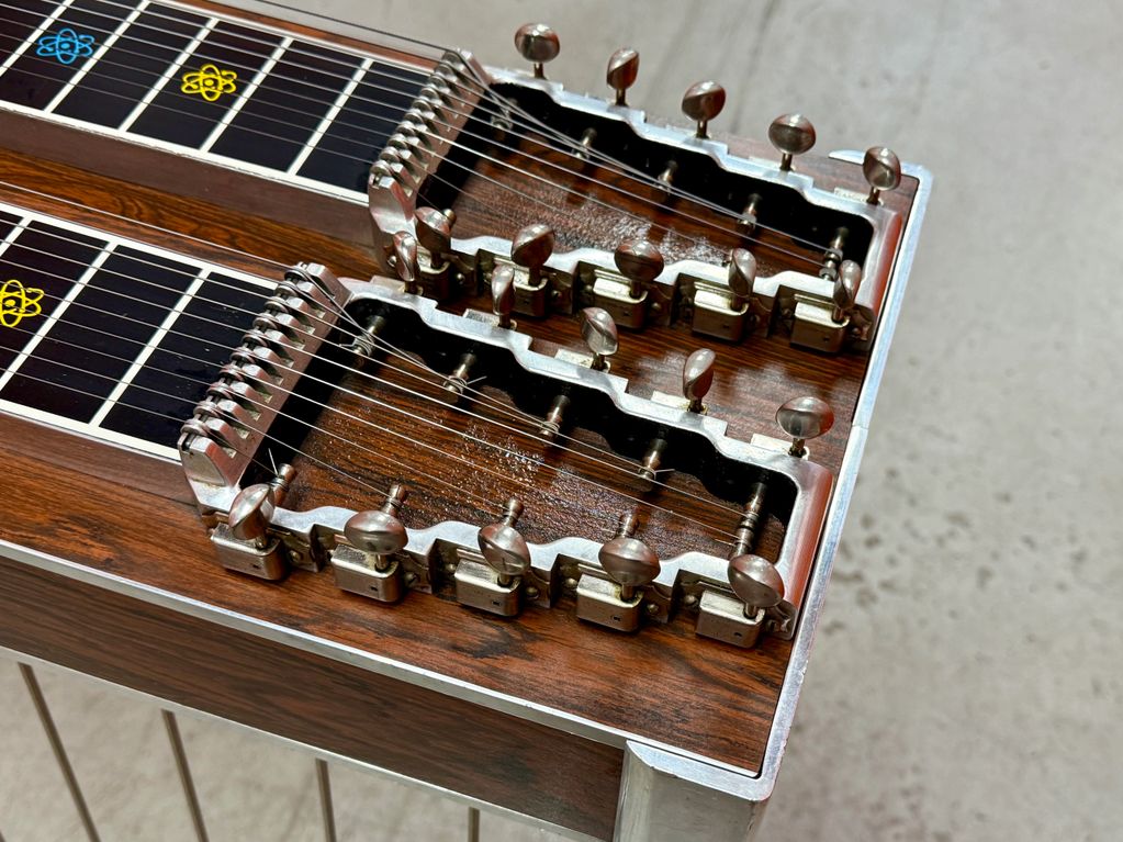 美品1950sTESCO Double Neck Steel Guitar c. 1950 Teisco Double Neck 6/8 Lap Steel / Hawaiian Steel