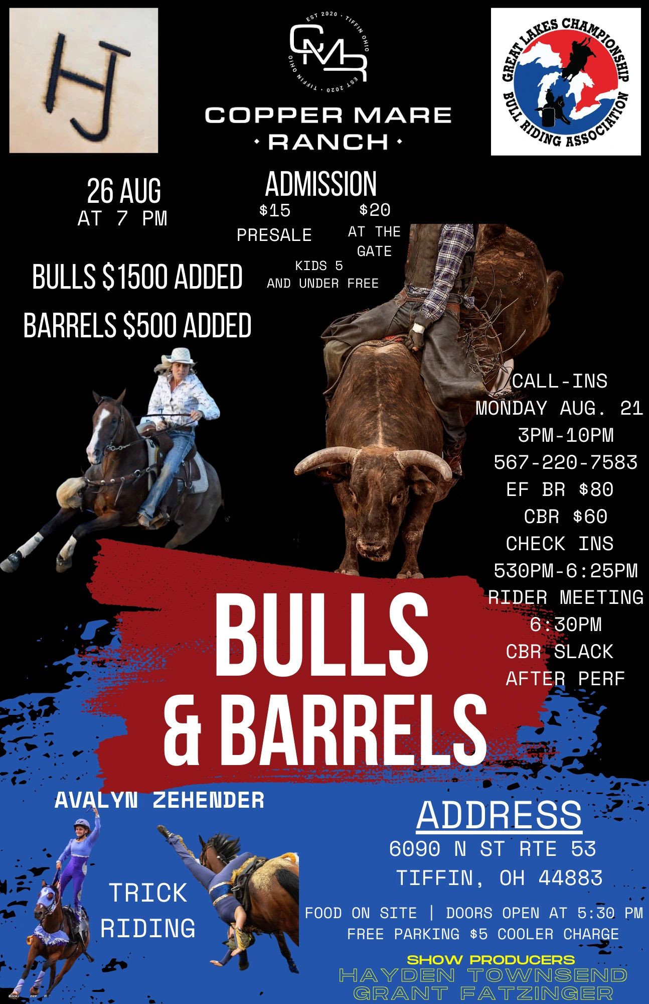 Ticket Link
https://www.eventbrite.com/e/bulls-and-barrels-at-copper-mare-ranch-tickets-660667222447