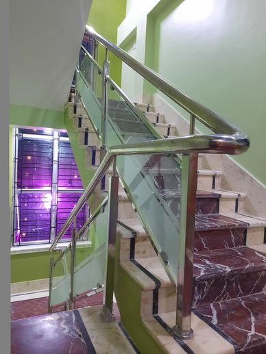 Glass railing design in darbhanga