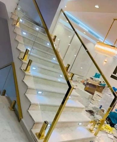 modern glass railing design in darbhanga 