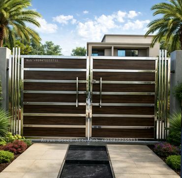 Premium stainless steel door in Darbhanga – elegant, secure & durable by Aryan Steel Art.