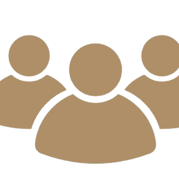 Simple icon of three people representing a group or community.