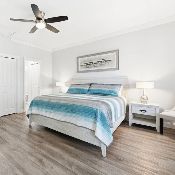 Beautifully appointed bedrooms with first-class bed linens