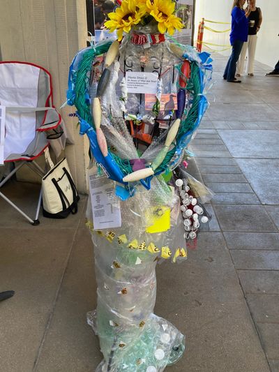 Plastic Dress II on display at Hawai'i State Capital for Ocean Day, March 13, 2025.