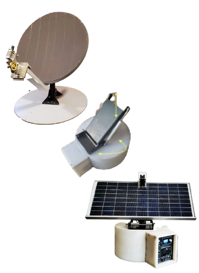 GREENBMG'S dual axis tracker with striling engine and solar dish or PV panel