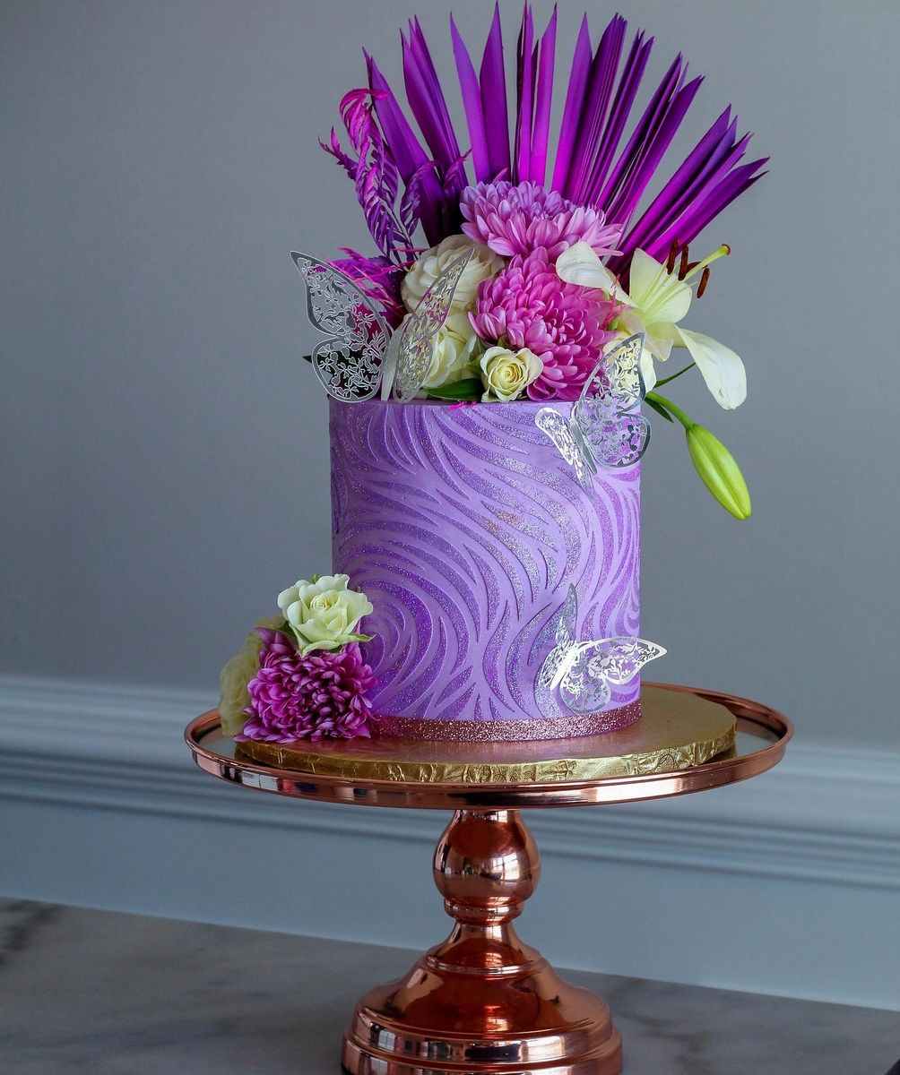 Cake Stencil Abstract Floral (Size 10x12)