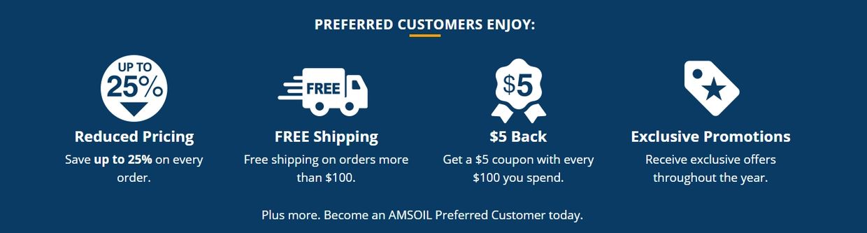 AMSOIL Preferred Customer Benefits 