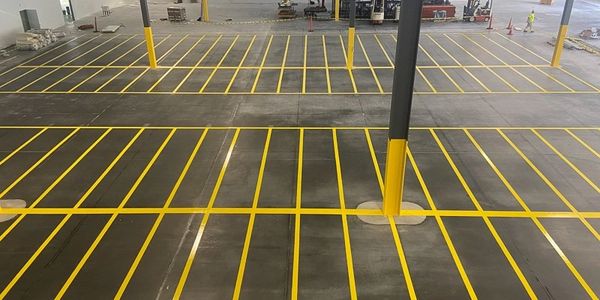 Warehouse line striping