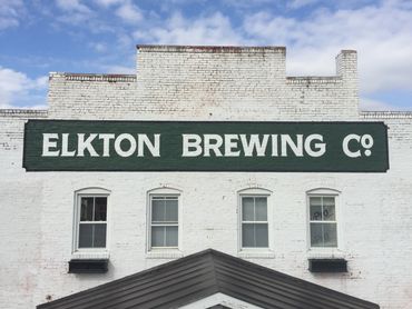 Large wall sign painting for Elkton Brewing Co.