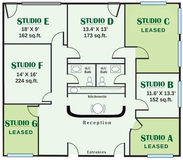Studio 10 offices for lease