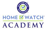 Logo for Home Watch Academy, emphasizing home watch professionals.