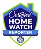 Shield-shaped logo for Certified Home Watch Reporter.