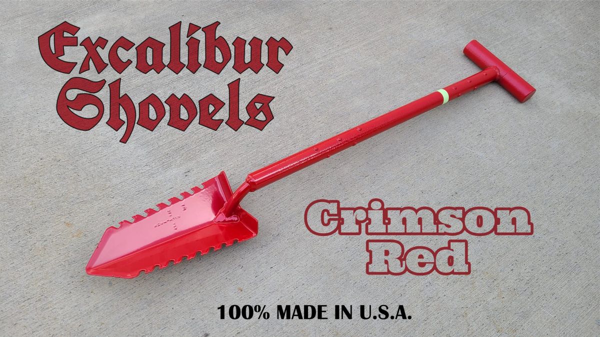 Excalibur Sir Kay Metal Detecting Shovel - Serrated Edges, D Handle, USA Made