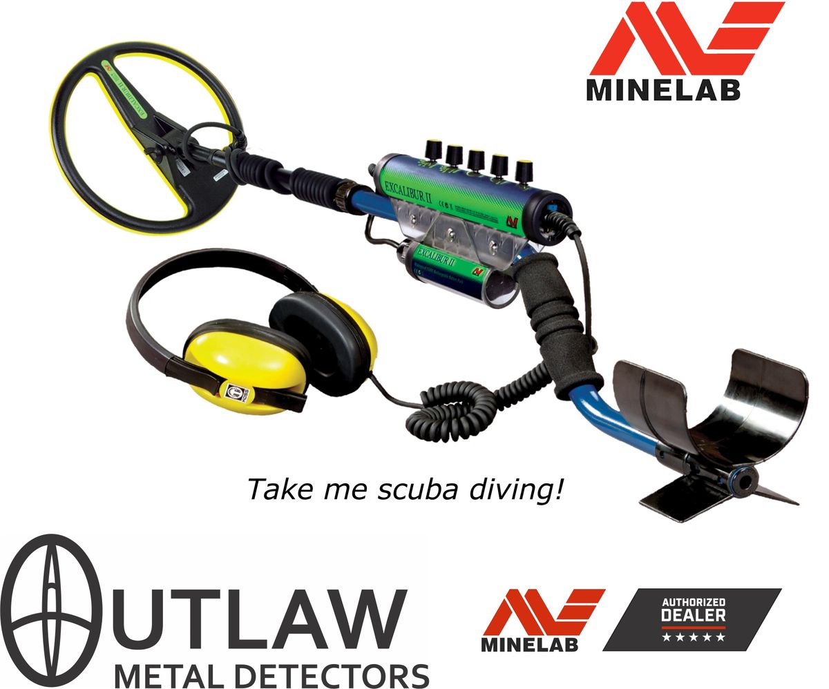 Minelab Excalibur II Metal Detector Waterproof to 200 Feet Deep