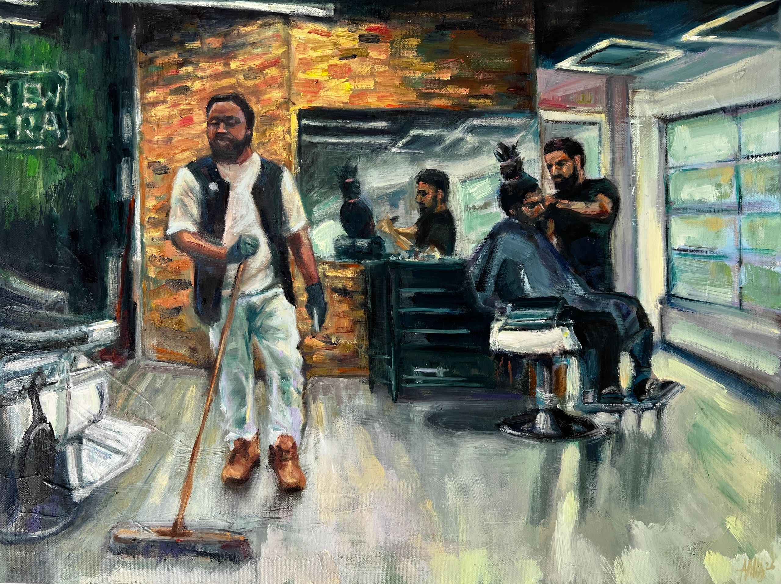 View of inside barbershop 