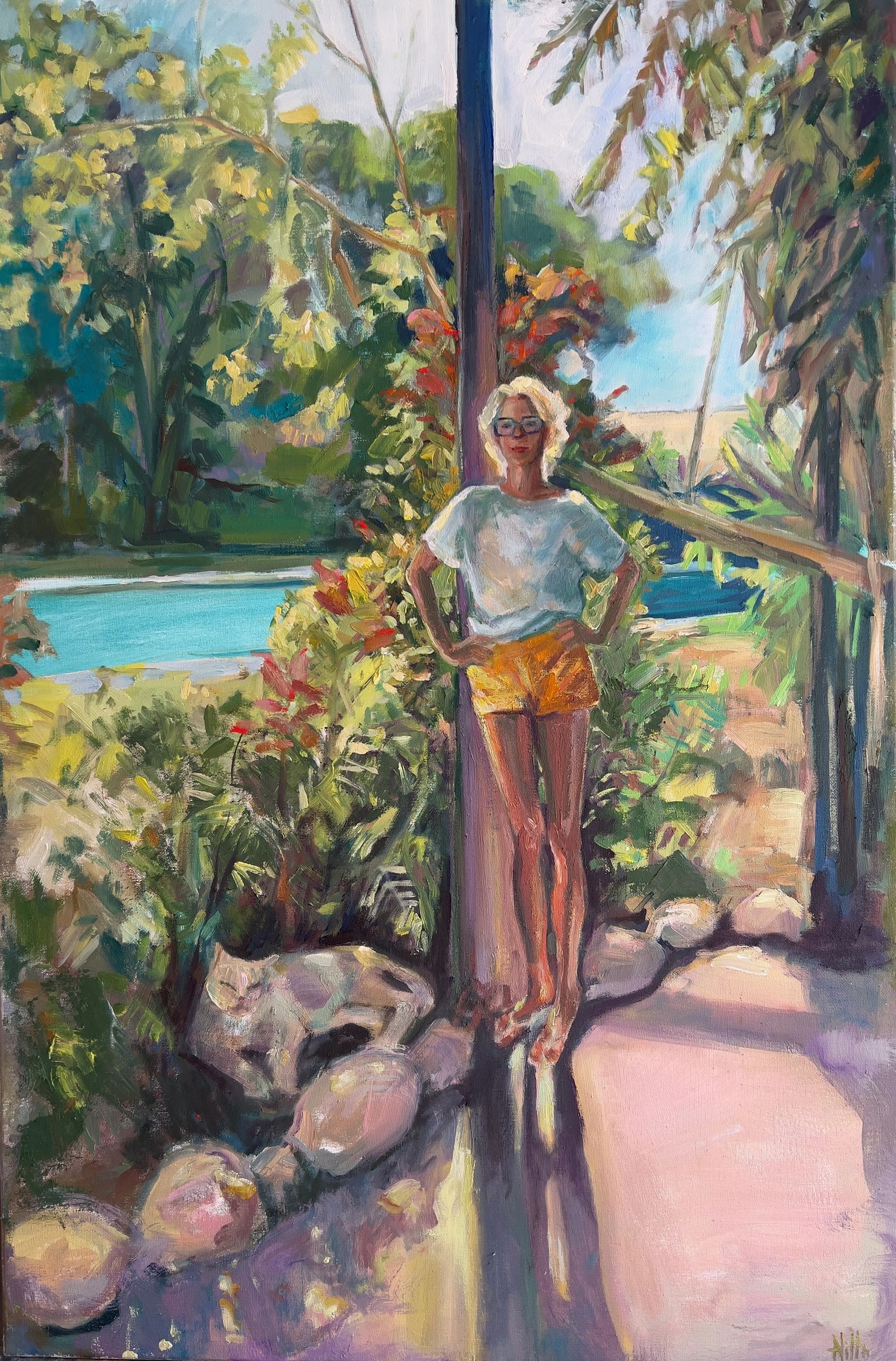 Sunlit pool area at Hemingway’s Home