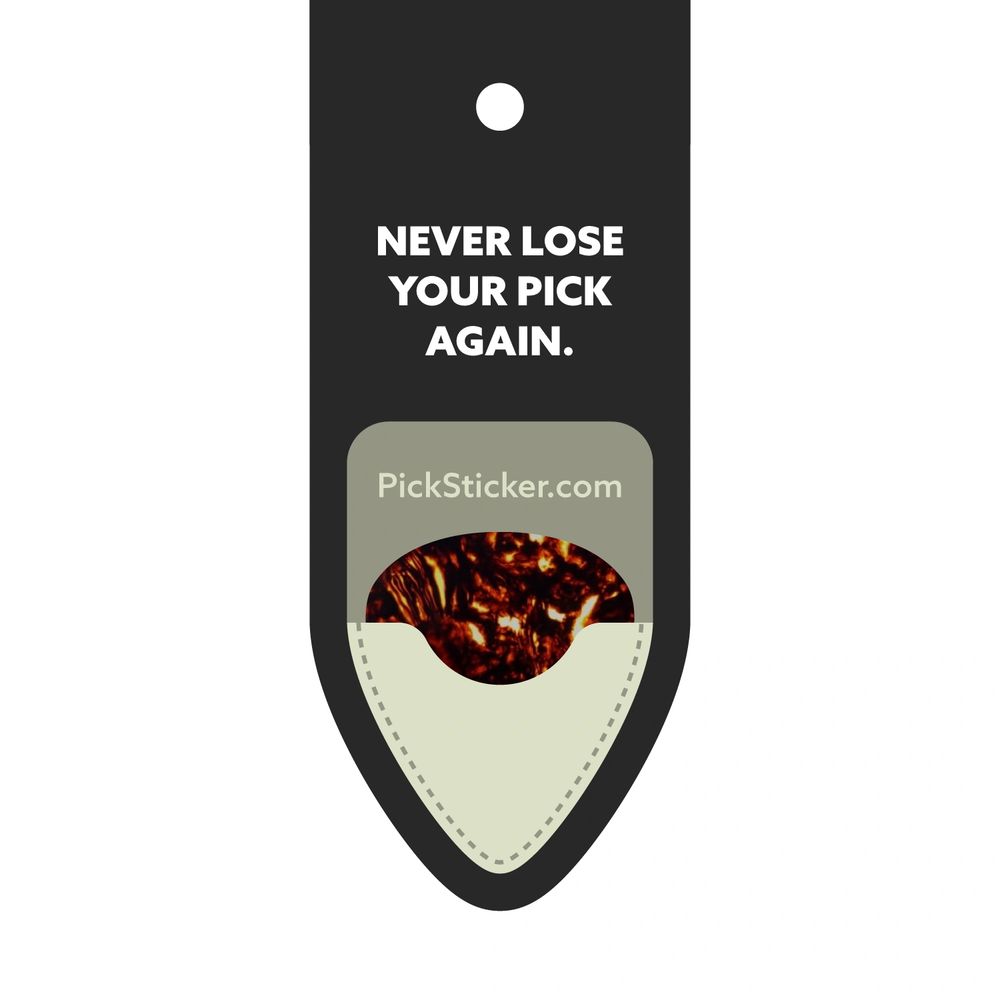 Pick Sticker: The  sleek, easy, and inconspicuous solution to guitar pick access! One size fits all.