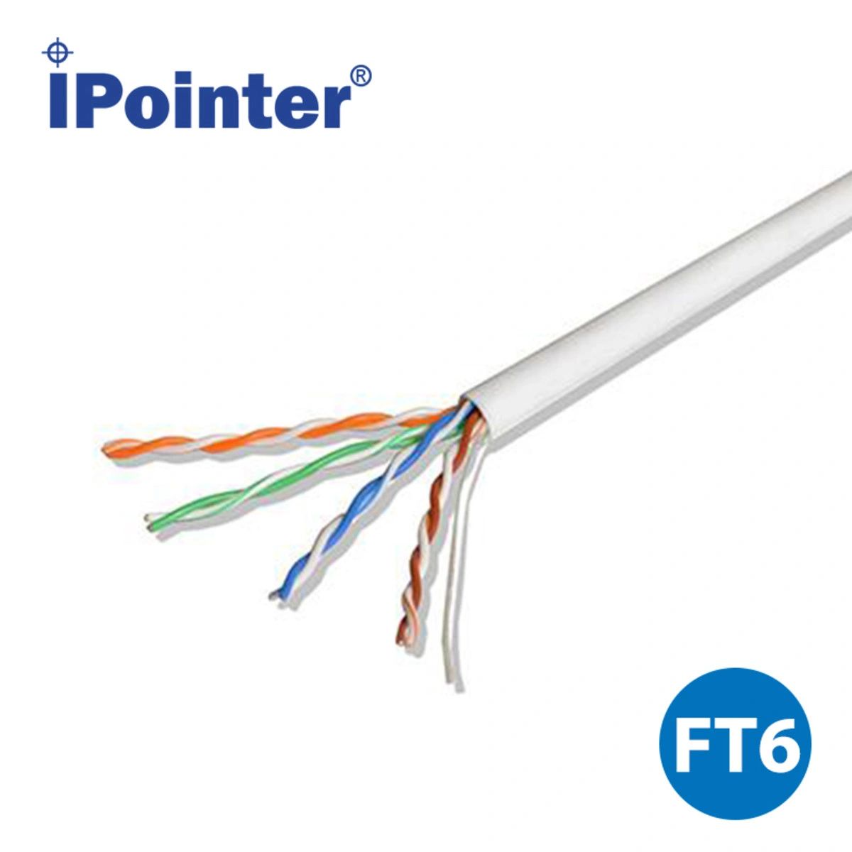 CAT5E FT6 White Cable, CMP(FT6) Plenum, Fire rated for commercial or