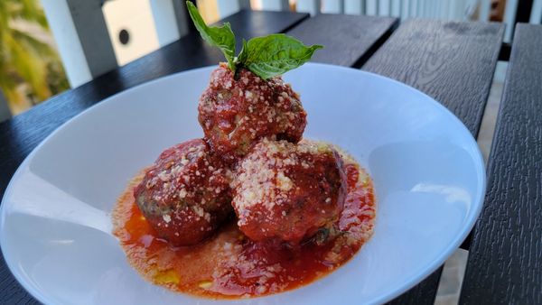 Classic Italian Meatball with Marinara Sauce.