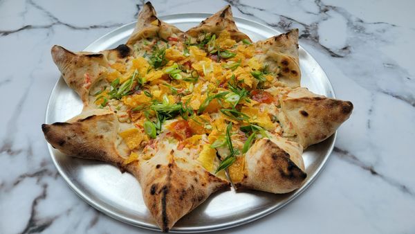 Crab Rangoon Star Pizza.
