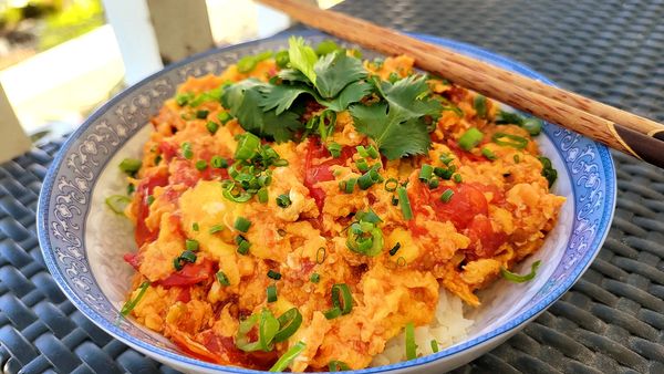 Tomato & Egg Stir-Fry. One of the most popular dishes in all of Asia.