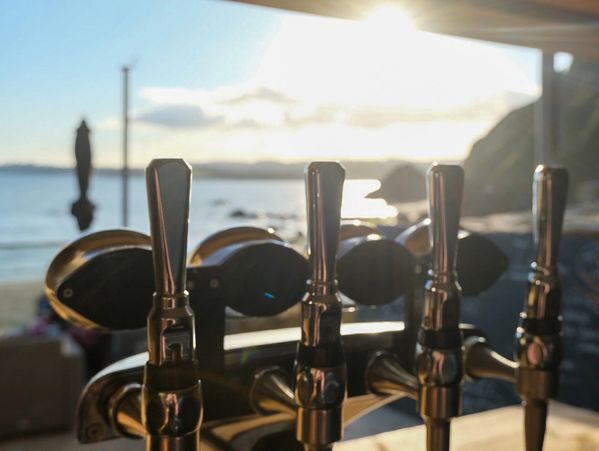 A sunset view from the beach bar